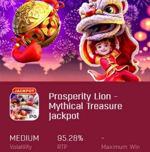 prosperity lion mythical treasure jackpot