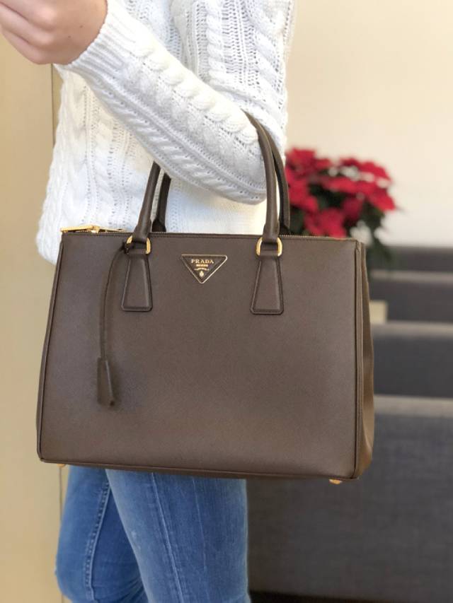 Medium Saffiano Leather Prada Galleria Bag